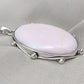 Natural Pink Opal 925 Sterling Silver Pendant: Handmade Oval Gemstone Necklace