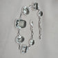 925 Sterling Silver Green Amethyst Bracelet Multi Shape Gemstone Elegant Statement Bracelet for Women