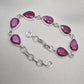 Ruby 925 Sterling Silver Bracelet Natural Handmade July Birthstone Jewelry