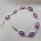 925 Sterling Silver Ruby Oval Faceted Gemstone Bracelet Handmade Boho Jewelry