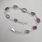 Ruby Oval Link Bracelet 925 Sterling Silver Faceted Gemstone Handmade Red Gemstone Jewelry