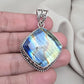 925 Sterling Silver Natural Multi Labradorite Pendant Cushion Shape Flashy Labradorite Handmade Gemstone Jewelry