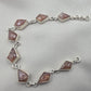 925 Sterling Silver Natural Sunstone Bracelet Handmade Gemstone Link Jewelry