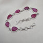 Ruby 925 Sterling Silver Bracelet Natural Handmade July Birthstone Jewelry
