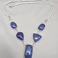 Natural Tanzanite Necklace 925 Sterling Silver Blue Gemstone Statement Jewelry Gift for Her