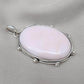 Natural Pink Opal 925 Sterling Silver Pendant: Handmade Oval Gemstone Necklace