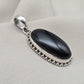 Black Onyx Pendant: 925 Sterling Silver Oval Gemstone Necklace Protection Jewelry Healing Crystal Gift