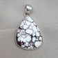 925 Sterling Silver Wild Horse Jasper Pendant Necklace: Teardrop, Boho Healing Crystal