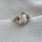 Pink Opal Ring 925 Sterling Silver Marquise Gemstone Minimal Geometric Boho Ring
