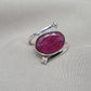 Natural Ruby Ring: Handmade 925 Sterling Silver Boho Statement Ring July Birthstone