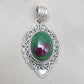 Ruby Zoisite 925 Sterling Silver Pendant: Handmade Chakra Healing Necklace