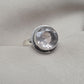 Handmade Crystal Quartz Sterling Silver Ring: April Birthstone Jewelry