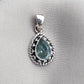 Sterling Silver Blue Topaz Pendant Necklace: December Birthstone Gift