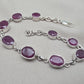 Ruby Oval Link Bracelet 925 Sterling Silver Faceted Gemstone Handmade Red Gemstone Jewelry