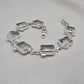 925 Sterling Silver Green Amethyst Bracelet Elegant Minimal Jewelry Gift for Her