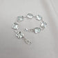 925 Sterling Silver Green Amethyst Bracelet Elegant Minimal Jewelry Gift for Her