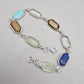 Multi Gemstone Bracelet 925 Silver Colorful Stone Jewelry Hexagon Gemstone Gift for Her
