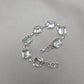 925 Sterling Silver Green Amethyst Bracelet Elegant Minimal Jewelry Gift for Her