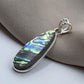 925 Sterling Silver Abalone Shell Teardrop Pendant Natural Pendant Handmade Jewelry