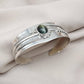 Cat's Eye Sterling Silver Cuff Bangle: Handmade Boho Jewelry