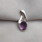 Amethyst Silver Pendant: Faceted 925 Sterling Gemstone, February Birthstone