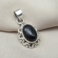 Black Onyx 925 Sterling Silver Pendant: Boho Protection Handmade Jewelry