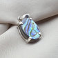 925 Sterling Silver Abalone Shell Pendant, Natural Iridescent Shell Necklace, Oval Abalone Gemstone Jewelry, Ocean Inspired Gift for Women