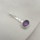 Handmade Oval Amethyst Pendant: 925 Sterling Silver Boho Jewelry