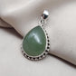Green Aventurine Pendant 925 Sterling Silver | Handmade Teardrop Gemstone Necklace | Healing Crystal Jewelry Gift