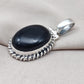 Handmade Black Onyx 925 Sterling Silver Pendant: Protection Amulet
