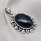 Handmade Black Onyx Sterling Silver Pendant: Protection Amulet