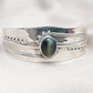 Cat's Eye Sterling Silver Cuff Bangle: Handmade Boho Jewelry