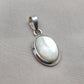 Mother of Pearl 925 Sterling Silver Pendant Oval Necklace, Calming Shell Jewelry