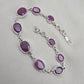 Ruby Oval Link Bracelet 925 Sterling Silver Faceted Gemstone Handmade Red Gemstone Jewelry