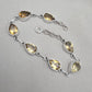 Citrine 925 Sterling Silver Pear Shape Faceted Yellow Gemstone Link Bracelet Handmade Boho Jewelry