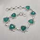 Green Onyx Bracelet 925 Sterling Silver Statement Gemstone Bracelet