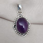 Natural Amethyst 925 Sterling Silver Pendant, February Birthstone Jewelry