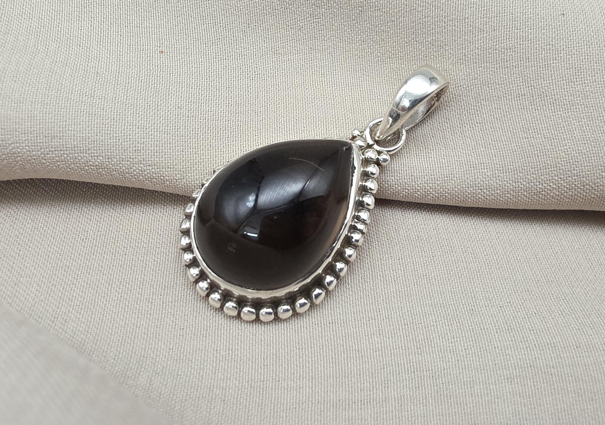 Smoky Quartz Pendant: 925 Sterling Silver November Birthstone Necklace Healing Gemstone Jewelry