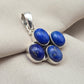 Lapis Lazuli Pendant 925 Sterling Silver Pendant, Handmade Blue Gemstone Jewelry, Gift for Her
