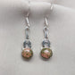 Unakite Dangle Earrings: 925 Sterling Silver, Boho Healing Stone