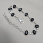 Natural Black Star 925 Sterling Silver Bracelet : Gemstone Jewelry