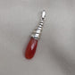 Red Onyx Sterling Silver Pendant: Handmade Healing Crystal Necklace