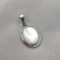 Mother of Pearl 925 Sterling Silver Pendant Oval Necklace, Calming Shell Jewelry