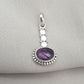 Handmade Oval Amethyst Pendant: 925 Sterling Silver Boho Jewelry
