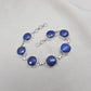 925 Sterling Silver Lapis Lazuli Bracelet Blue Gemstone Jewelry Statement Bracelet Gift for Her