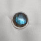 Blue Flash Labradorite Ring: 925 Sterling Silver Boho Jewelry