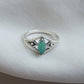 Green Onyx Ring Marquise Cut 925 Sterling Silver Boho Geometric Statement Jewelry