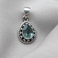 Sterling Silver Blue Topaz Pendant Necklace: December Birthstone Gift