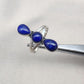 Lapis Lazuli Ring 925 Sterling Silver Triple Stone Boho Jewelry Antique Gift For Her