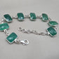 Green Onyx 925 Sterling Silver Bracelet Natural Gemstone Handmade Jewelry